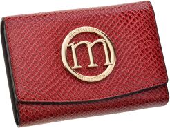 Monnari mały portfel damski z klapą ze wzorem skóry zgrabna portmonetka - czerwony