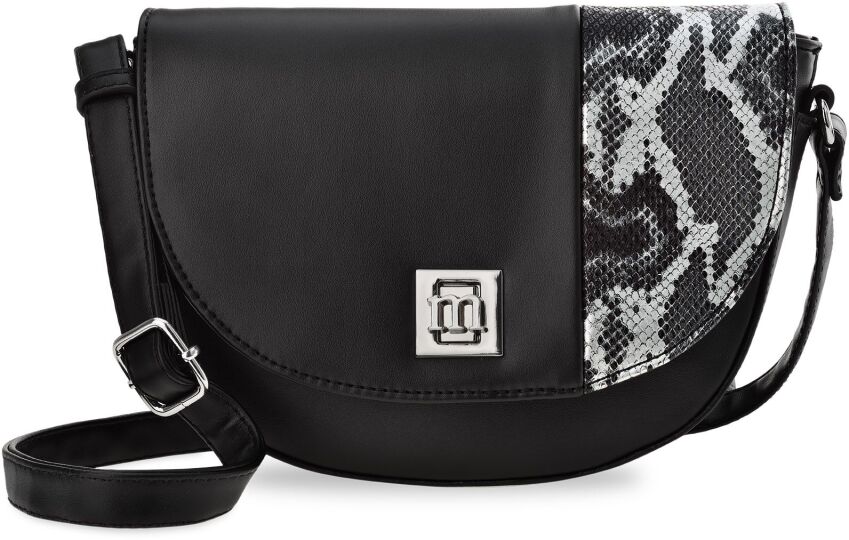 Torebka damska Monnari półokrągła listonoszka crossbody - czarna