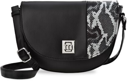 Torebka damska Monnari półokrągła listonoszka crossbody - czarna