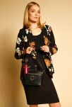 Monnari torba damska z małą saszetką torebka crossbody mała listonoszka - czarna - 5