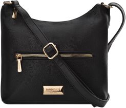 Monnari torebka na pasku listonoszka mała klasyczna miejska crossbody - czarna