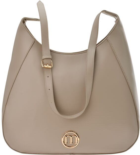 Monnari duża torba klasyczna gładka torebka na ramię elegancka shopper worek - beżowa