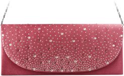 Wieczorowa satynowa kopertówka torebka damska - różowy