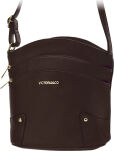 Pojemna miejska listonoszka crossbody torebka damska z kieszonkami - brązowy - 3