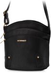 Pojemna miejska listonoszka crossbody torebka damska z kieszonkami - grafitowy - 3