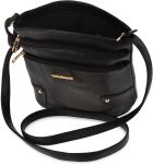 Pojemna miejska listonoszka crossbody torebka damska z kieszonkami - grafitowy - 5
