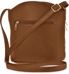 Pojemna miejska listonoszka crossbody torebka damska z kieszonkami - grafitowy - 9