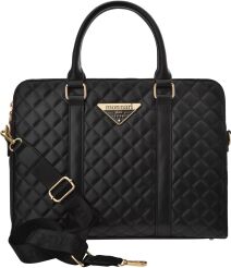 Monnari torebka damska na laptopa aktówka biurowa torba pikowana elegancka - czarna