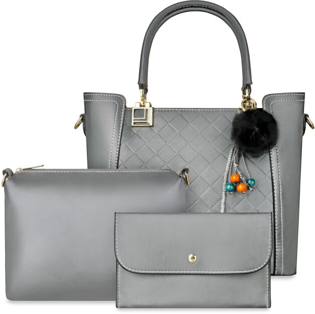 Zestaw 3w1 torebka damska shopper kuferek + gratis listonoszka organizer
