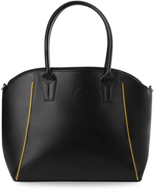 Torebka damska łódka skóra polski producent shopper bag - czarny