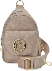 Monnari mała torebka na telefon 2w1 listonoszka plecaczek damski na jedno ramię - różowy
