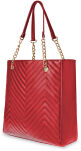 Pikowana torebka damska duża torba shopper bag a4 - czerwony - 3