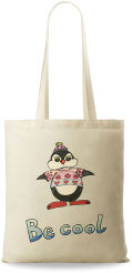 Torba shopper bag eko torba bawełniana z nadrukiem na zakupy - beżowa