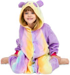 Jednoczęściowa piżama kigurumi kombinezon dziecięcy kostium przebranie onesie - pastelowa fioletowa panda - 2