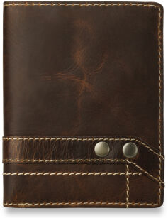 Klasyczny, bardzo pojemny skórzany portfel męski