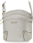 Pojemna miejska listonoszka crossbody torebka damska z kieszonkami - szary - 2
