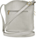 Pojemna miejska listonoszka crossbody torebka damska z kieszonkami - szary - 3
