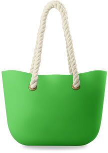 LEKKA SILIKONOWA TORBA BLOGEREK NA PLAŻĘ NA ZAKUPY SHOPPERBAG KOLORY - ZIELONY