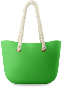 Lekka silikonowa torba blogerek na plażę na zakupy shopperbag kolory - zielony