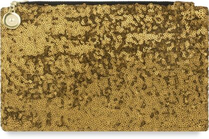 Kopertówka z cekinami miękka torebka damska błyszcząca – złoty