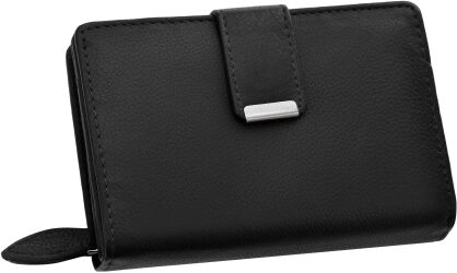 Poręczny damski portfel portmonetka - czarna