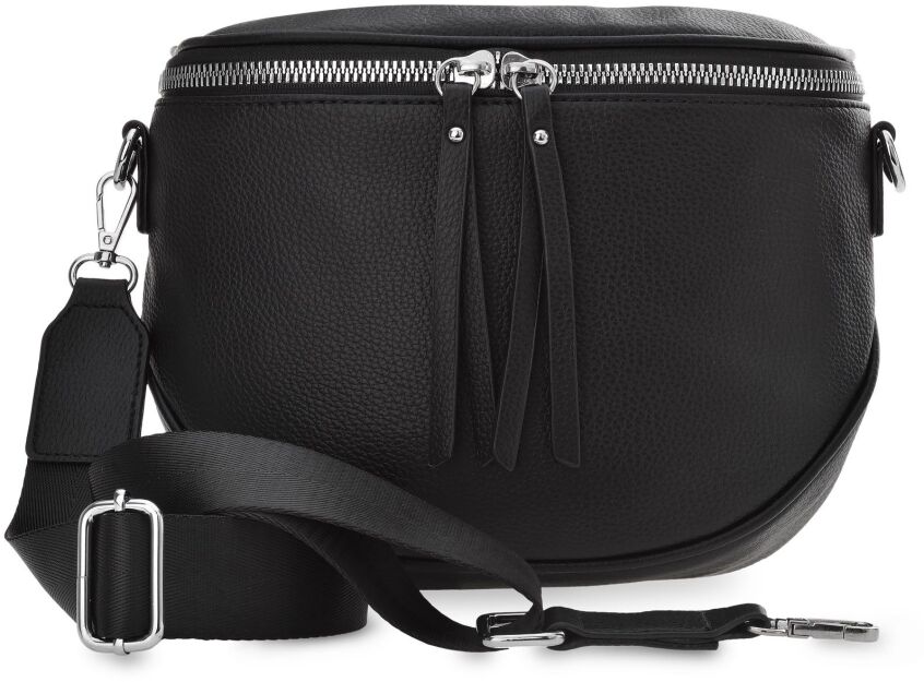 Torebka damska 2w1 listonoszka i nerka z ekoskóry crossbody - czarna