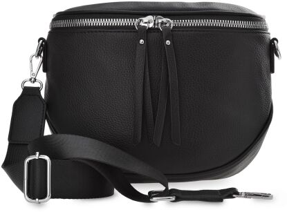 Torebka damska 2w1 listonoszka i nerka z ekoskóry crossbody - czarna