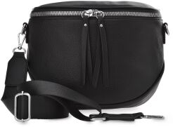 Torebka damska 2w1 listonoszka i nerka z ekoskóry crossbody - czarna