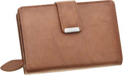 Poręczny damski portfel portmonetka - beżowy