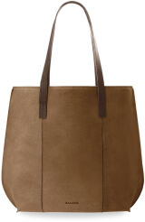 Duża torebka damska shopper bag BALEINE skóra naturalna - camel