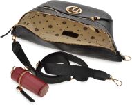 Monnari torba crossbody elegancka nerka damska saszetka listonoszka z etui - czarna - 3