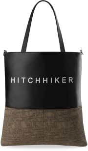 Trendy młodzieżowa damska pojemna shopper bag - brązowa