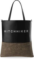 Trendy młodzieżowa damska pojemna shopper bag - brązowa