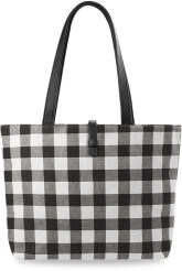 Torebka shopper bag eko torba na ramię do ręki - krata