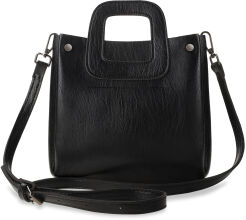 Miejska listonoszka torebka damska mini shopper - czarny