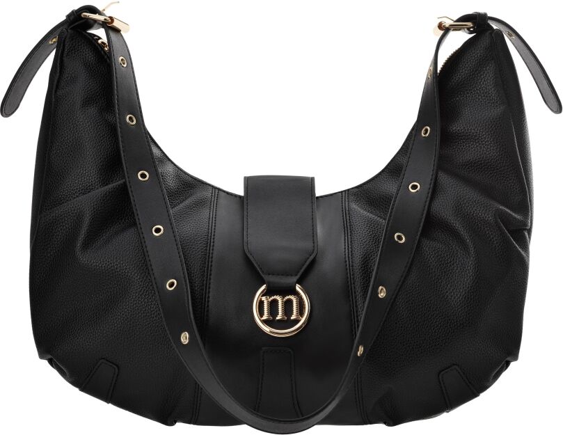 Monnari torba damska na ramię torebka miękka luźna shopper worek z paskiem - czarna