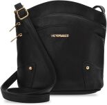 Pojemna miejska listonoszka crossbody torebka damska z kieszonkami - czarny - 2