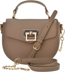 Elegancka torebka Monnari na ramię klasyczna listonoszka kuferek - beżowa