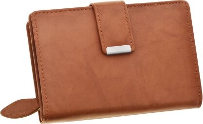 Poręczny damski portfel portmonetka - rdzawy