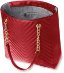 Pikowana torebka damska duża torba shopper bag a4 - granatowy - 4