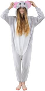 PIŻAMA KIGURUMI JEDNOCZĘŚCIOWE PRZEBRANIE KOSTIUM Z KAPTUREM – SŁOŃ