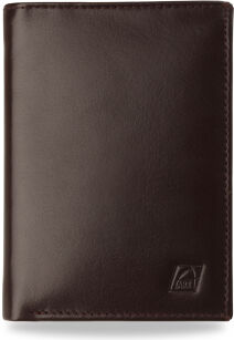 Szykowny portfel męski A-ART poręczny skórzany - brązowy