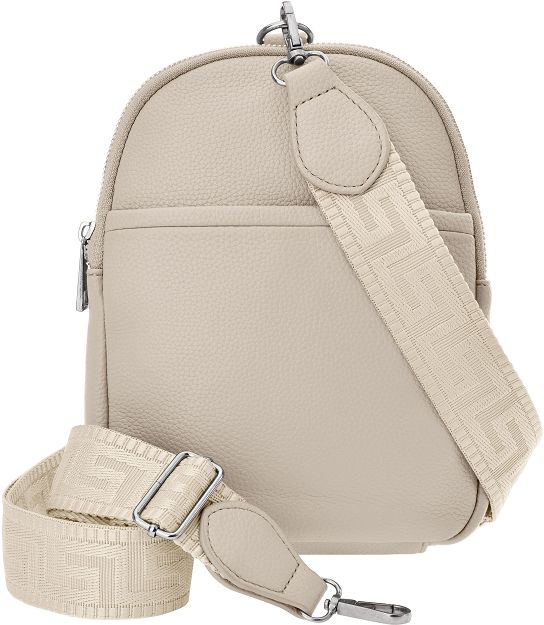 Saszetka plecak torebka 3w1 crossbody na jedno ramię praktyczna listonoszka - beżowy