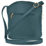 Pojemna miejska listonoszka crossbody torebka damska z kieszonkami - niebieski - 15
