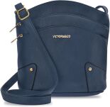 Pojemna miejska listonoszka crossbody torebka damska z kieszonkami - niebieski - 16