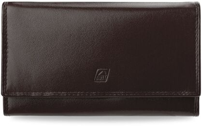 Klasyczny duży portfel damski A-ART skóra naturalna - brązowy