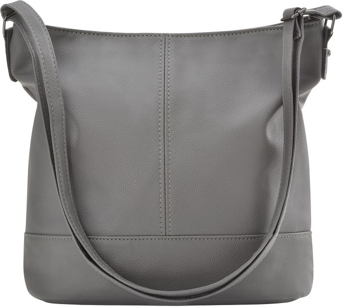 Torebka listonoszka pojemna torba na ramię z długim paskiem miejska klasyczna - szara