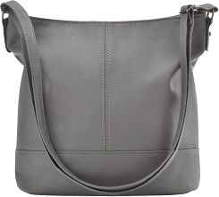 Torebka listonoszka pojemna torba na ramię z długim paskiem miejska klasyczna - szara