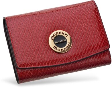 Monnari portfel damski ze wzorem skóry croco zgrabna portmonetka - czerwony