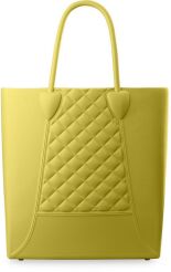 Sztywna torebka silikonowa jelly bag - żelowa - pikowana - hit blogerek - żółty